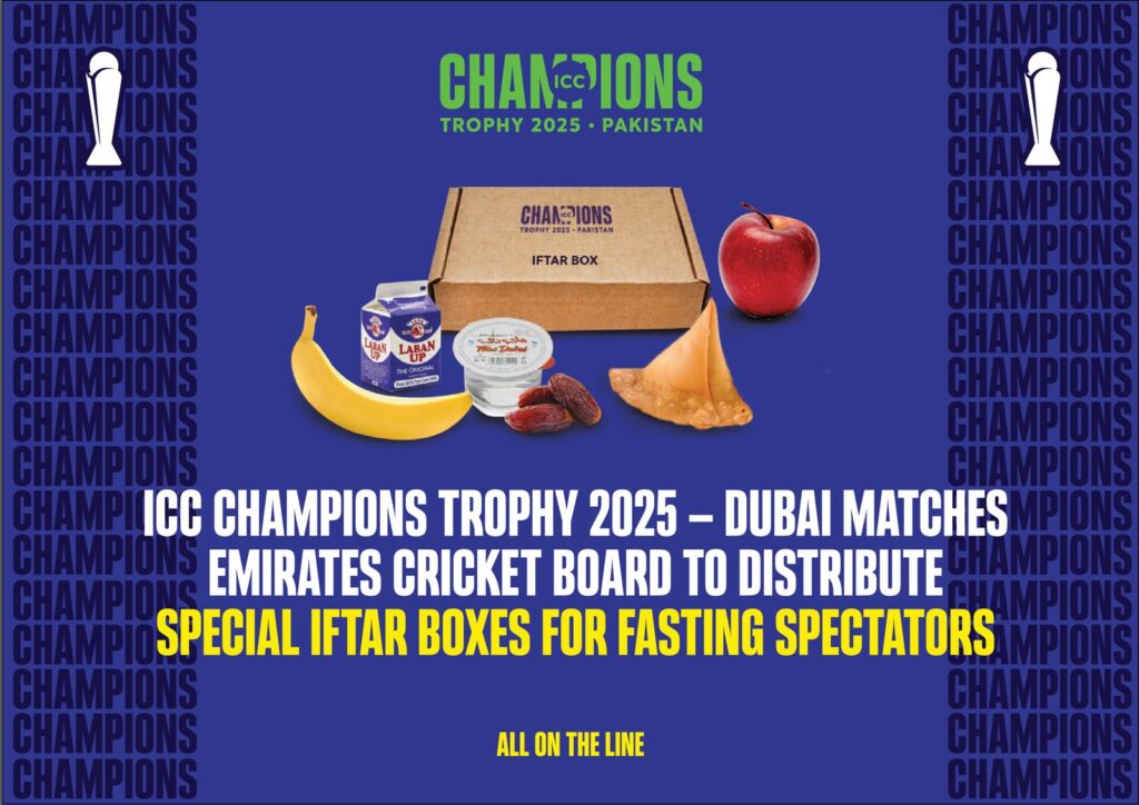 Emirates Cricket Board to distribute special iftar boxes during remaining ICC Champions Trophy 2025 Dubai matches