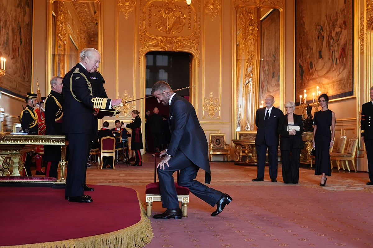 David Beckham Knighted by King Charles III at Windsor Castle