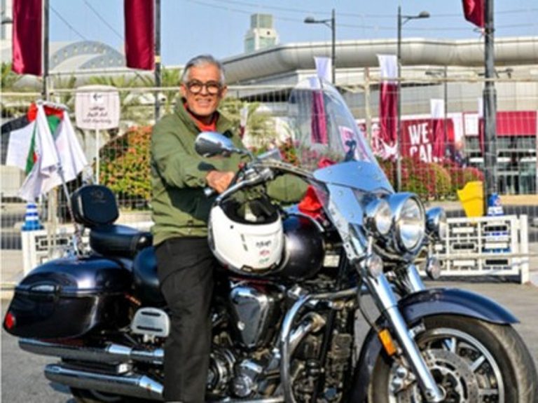 Emirati Motorcyclist Rides 950 km to Qatar Match