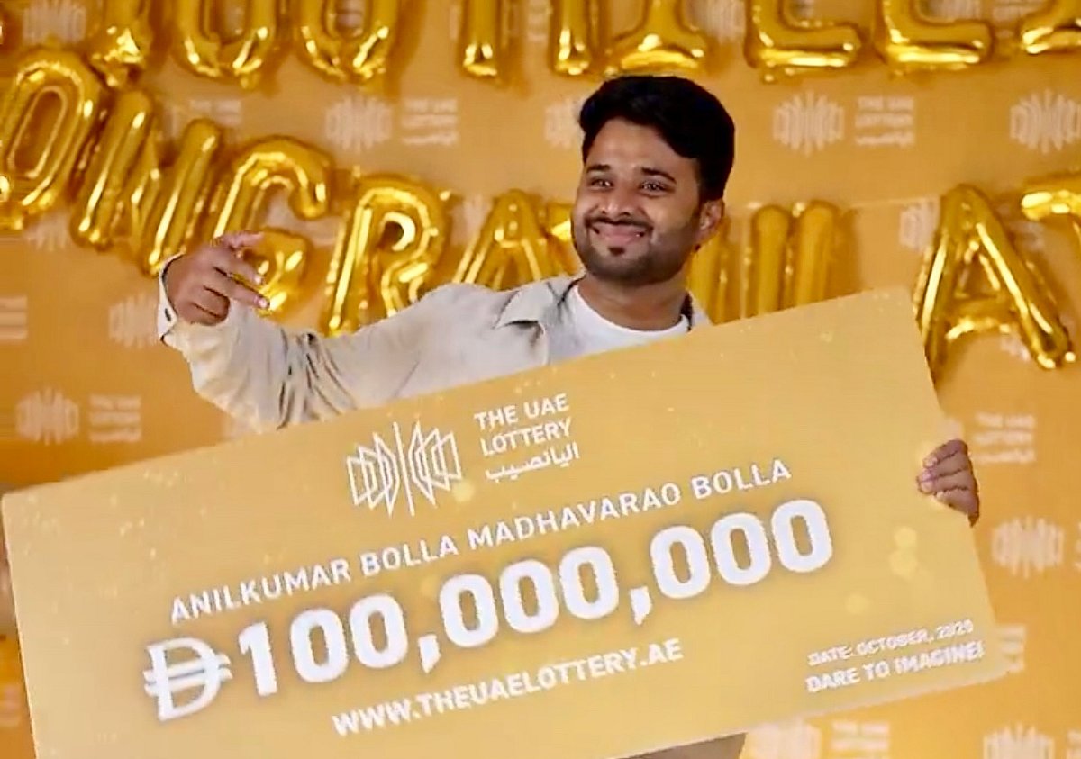 Indian Expat Anilkumar Bolla Wins Dh100 Million Lottery