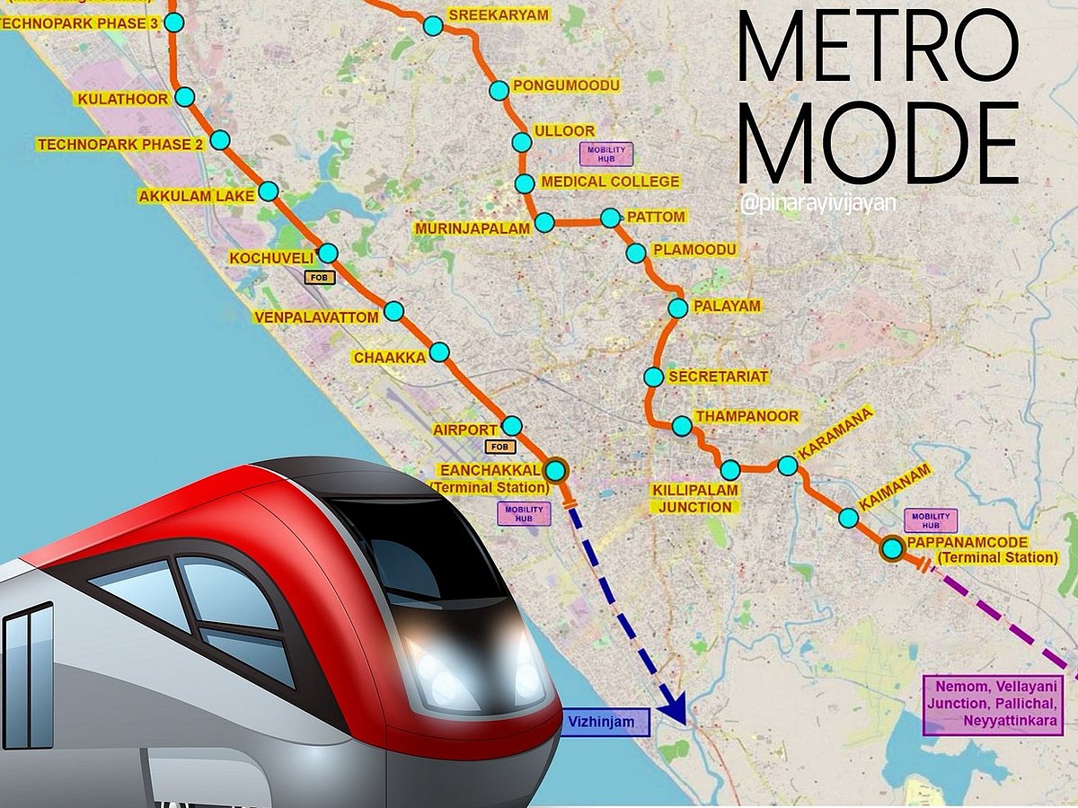 Thiruvananthapuram Metro Project First Phase Approved