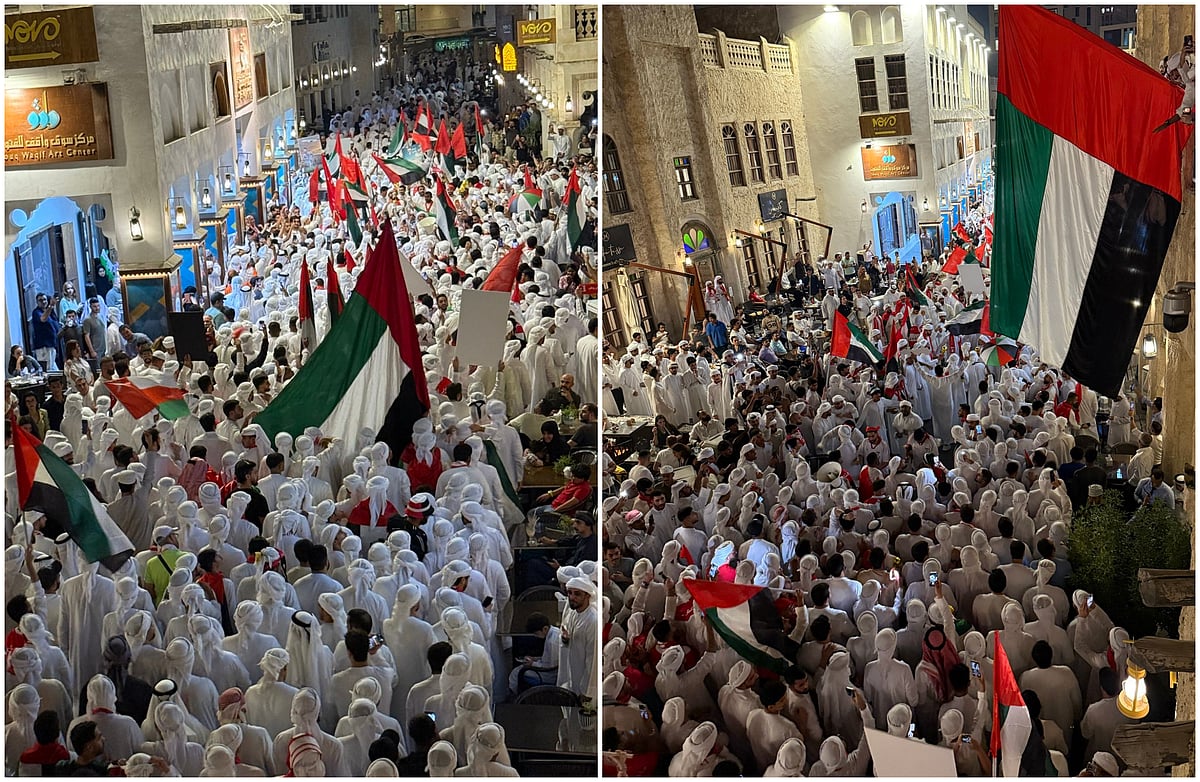 UAE Fans Gather in Doha for World Cup Playoff vs Oman