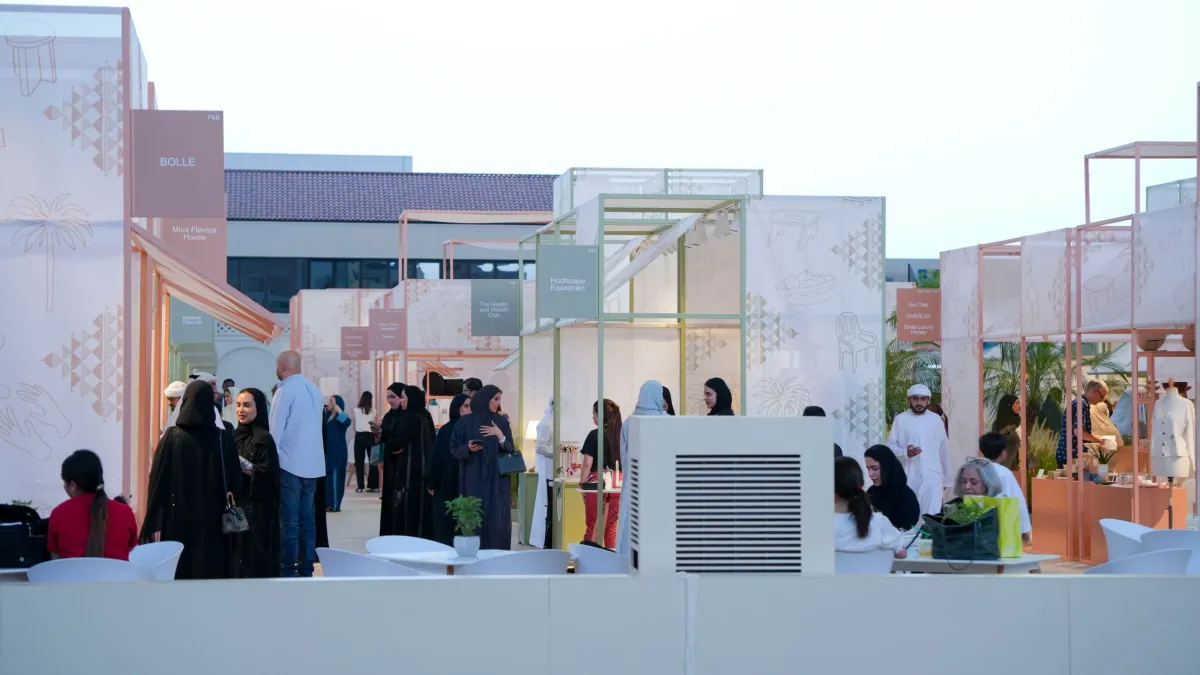 Women entrepreneurs showcasing their products at the Emirates Signature Exhibition in Abu Dhabi.