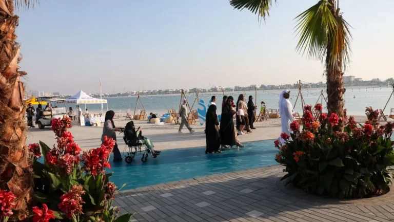 Upgraded Al Mamzar Beach featuring new facilities and amenities.