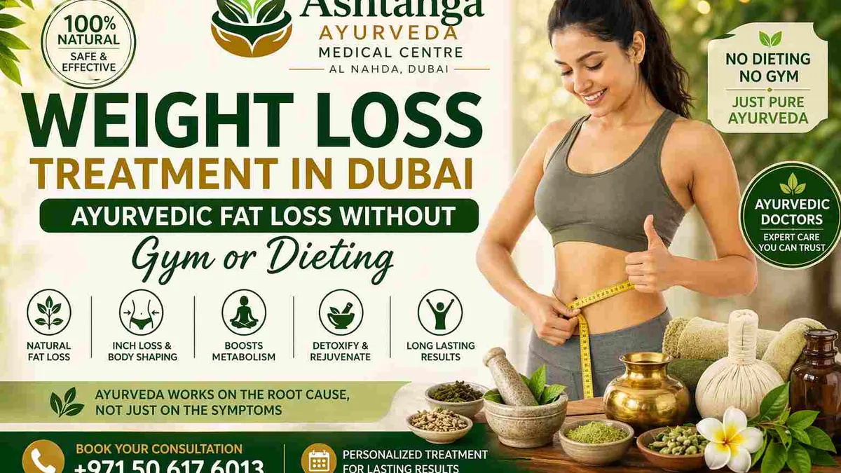 Ayurvedic treatment for weight loss at Ashtanga Ayurveda Medical Centre in Dubai.