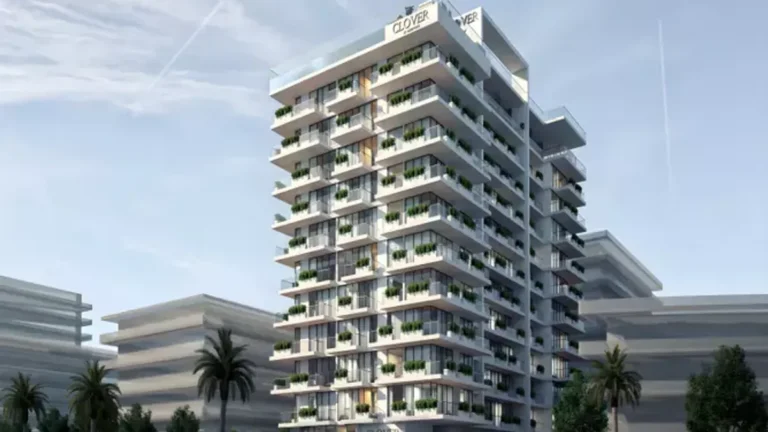 Rendering of Clover Residences showcasing modern apartments and greenery.