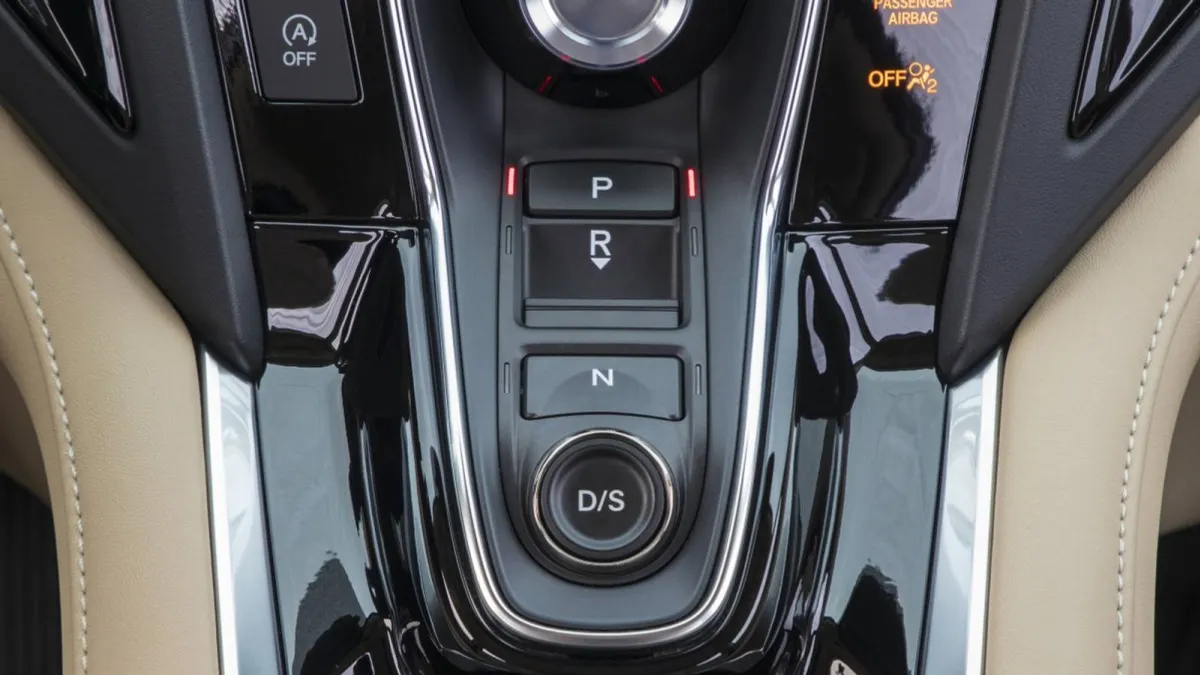 Dashboard of a car showing D/S mode selection and paddle shifters.