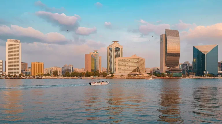 Dubai skyline with futuristic technology concepts illustrating AI integration.