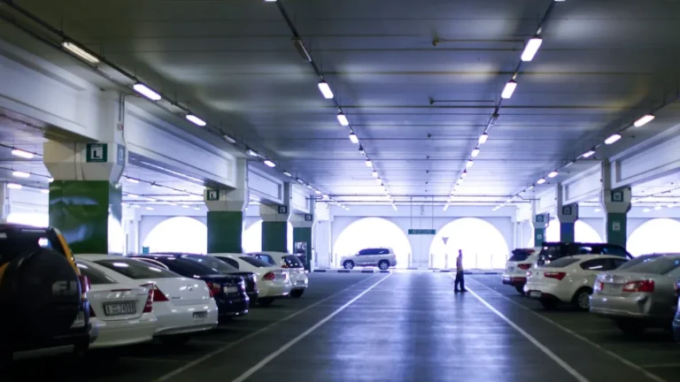 AI technology monitoring disabled parking spaces in Dubai malls.