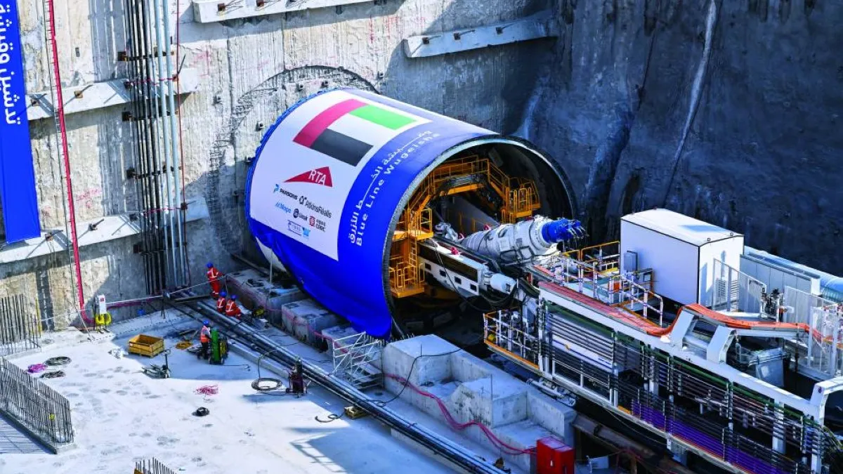 Al-Wuqaysha, the tunnel boring machine, working on Dubai's metro expansion project.