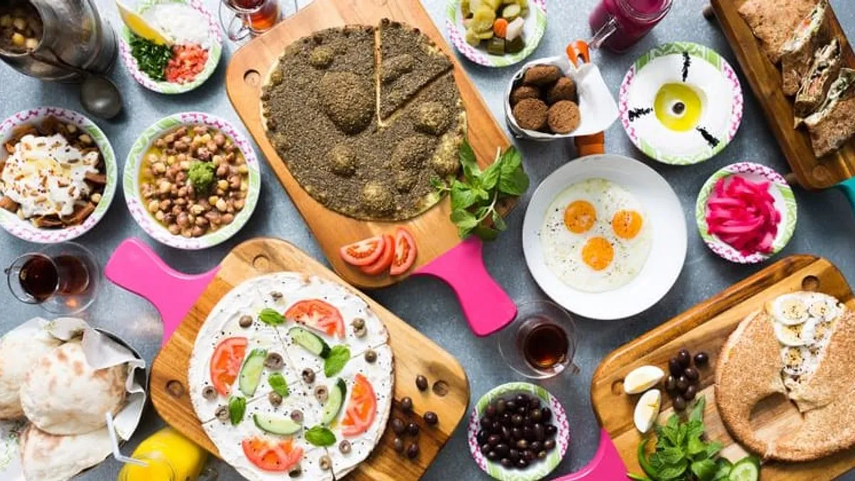 Families shopping for traditional outfits and preparing festive meals for Eid Al Adha.