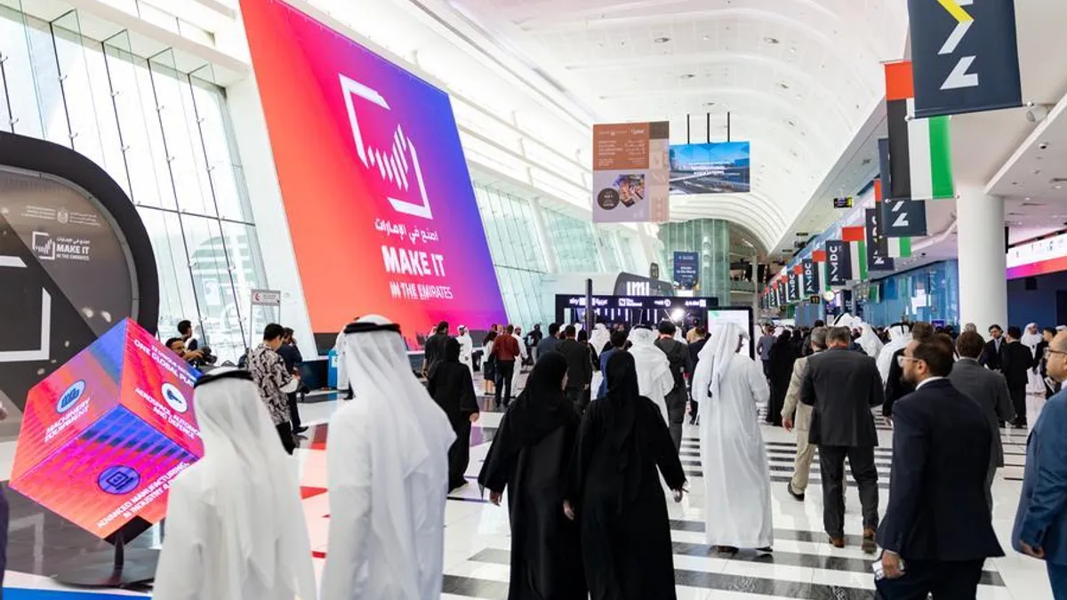 IHC representatives at the Make it in the Emirates 2026 event in Abu Dhabi.