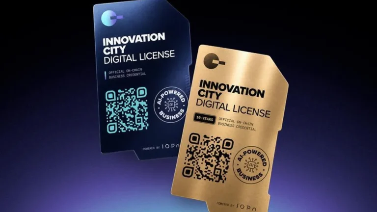 A digital representation of business identity on a blockchain platform.