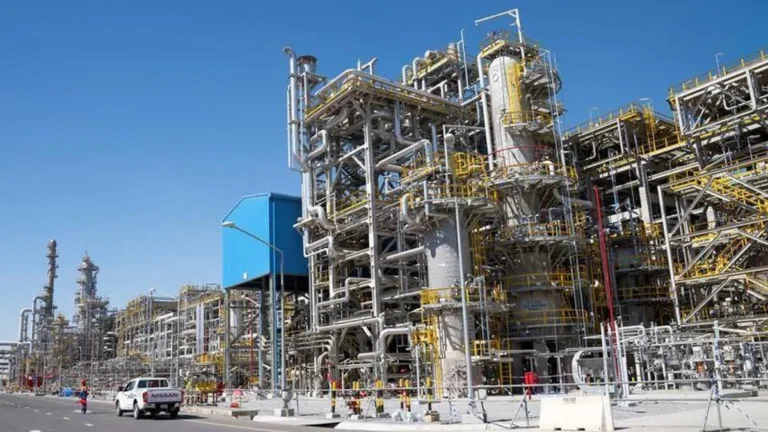 Al-Zour LNG Terminal in Kuwait, showcasing storage tanks and facilities.