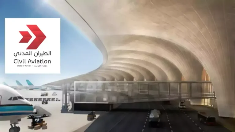 Kuwait International Airport with enhanced security measures in place.