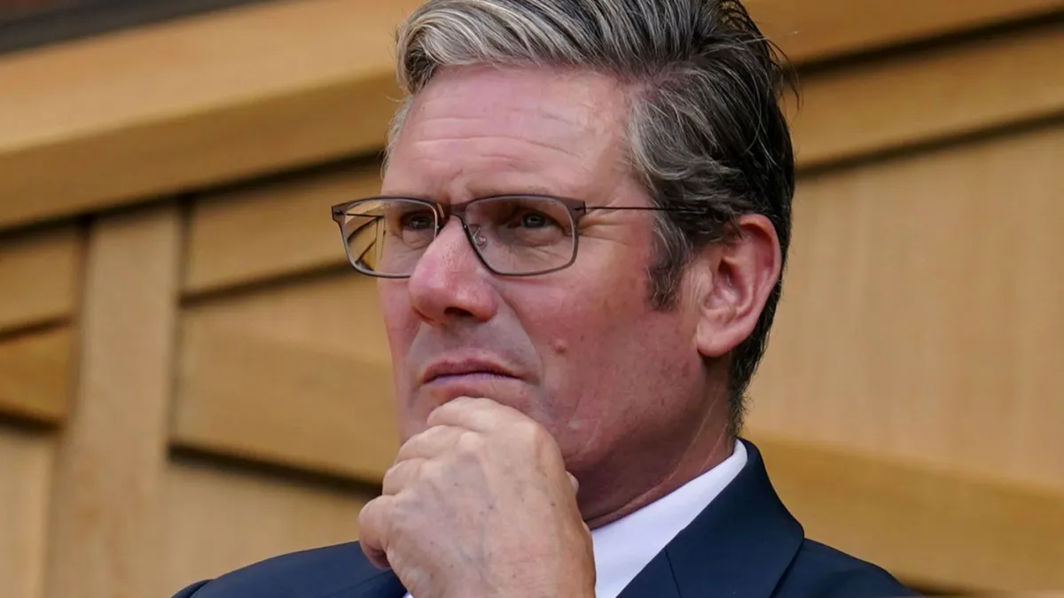 Labour Party leader Sir Keir Starmer addressing supporters at a campaign event.