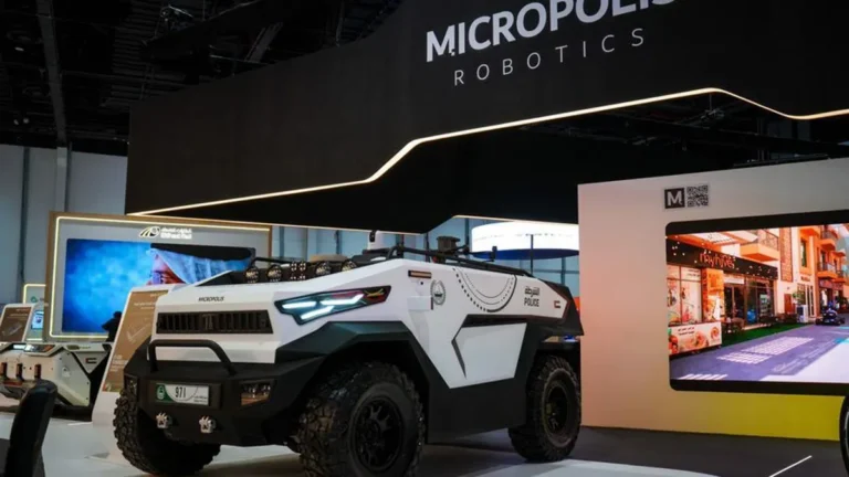 Micropolis Robotics M1.5 hybrid robot displayed at Make it in the Emirates 2026.