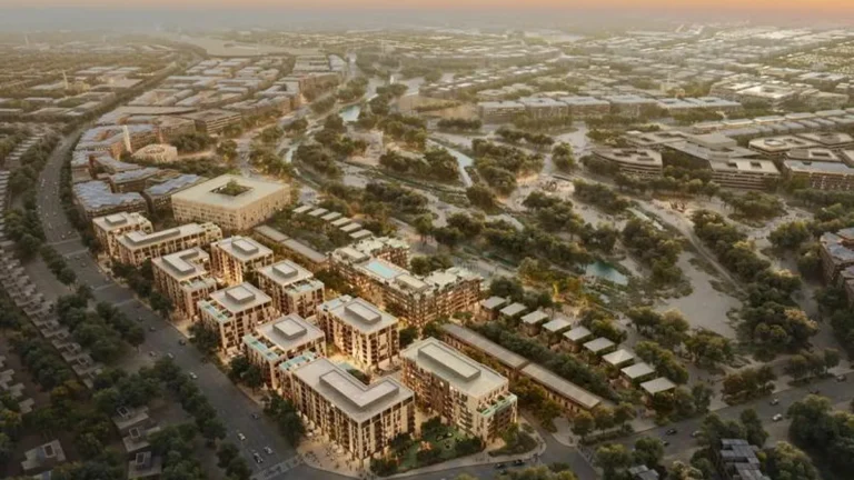 Construction site of residential units in Sultan Haitham City, Muscat.