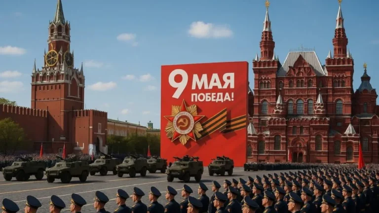 Russian and Ukrainian flags symbolizing the ongoing conflict and historical memory battle.