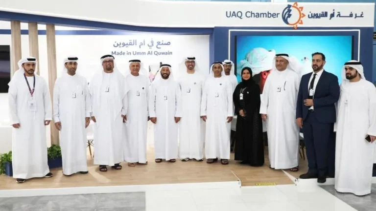 Sharjah Chamber of Commerce pavilion at Make it in the Emirates exhibition in Abu Dhabi.
