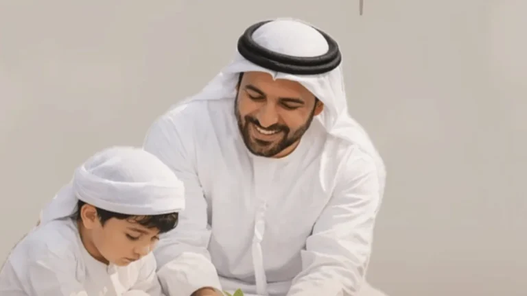 Sharjah Police officers engaging with families during the awareness campaign.
