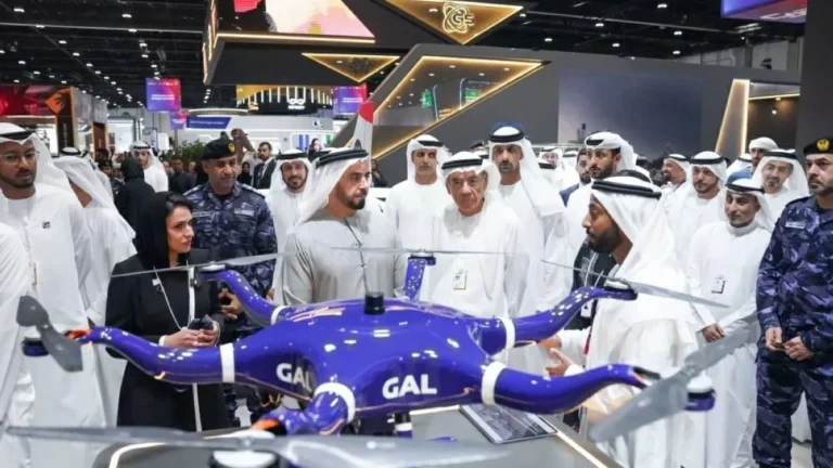 Sheikh Saif bin Zayed Al Nahyan touring the Make in the UAE 2026 platform in Abu Dhabi.
