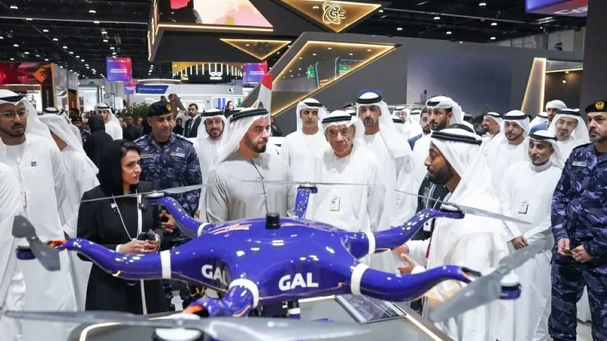 Sheikh Saif bin Zayed Al Nahyan touring the Make in the UAE 2026 platform in Abu Dhabi.