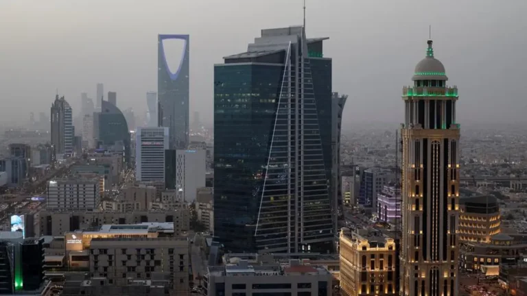 Construction progress on the Taif Road extension project in Riyadh.