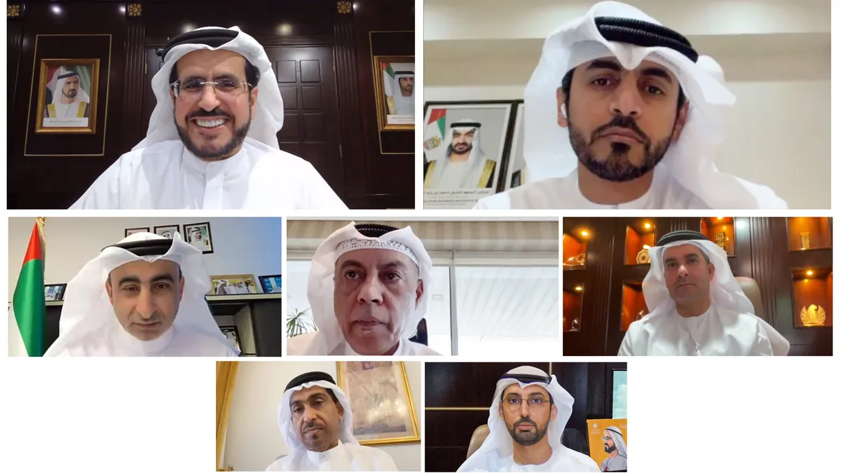 Meeting of the UAE Water Aid Foundation Board of Trustees discussing clean water projects.