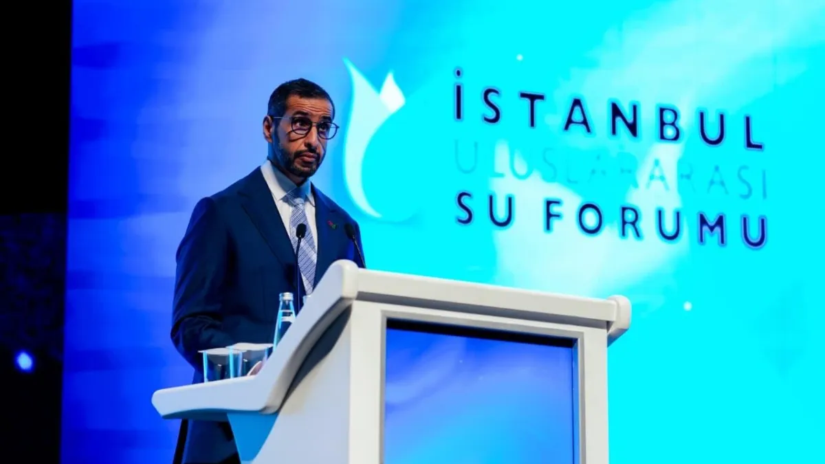 H.E. Abdulla Balalaa speaks at the Istanbul International Water Forum.